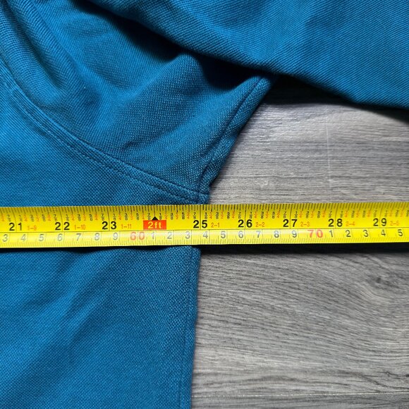 L.L. Bean Men's Comfort Stretch Pique Quater Zip Pullover - Blue - Picture 6 of 7